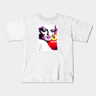 Marilyn Monroe with sugar skull make up Kids T-Shirt